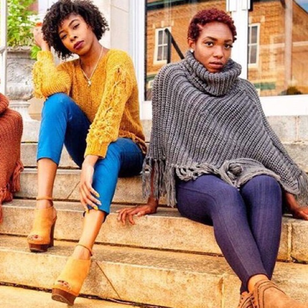 Criss Cross Knit Sweater with Fringe Sleeve
